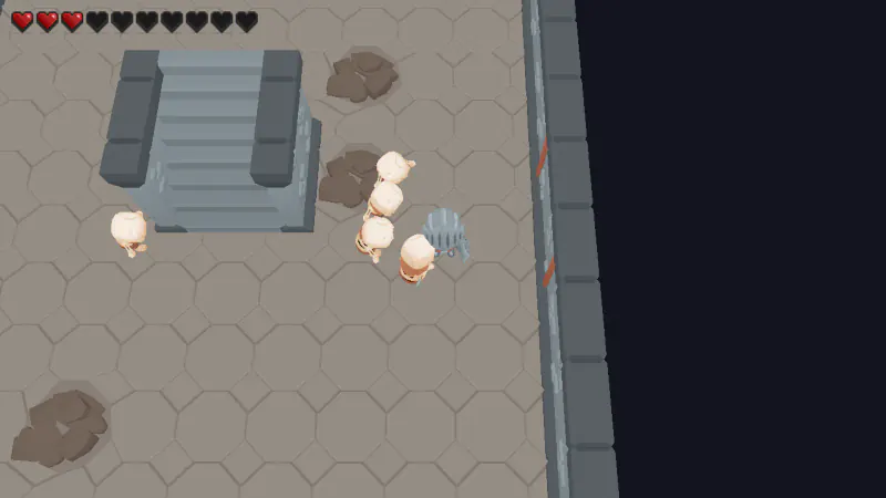Combat with the health HUD