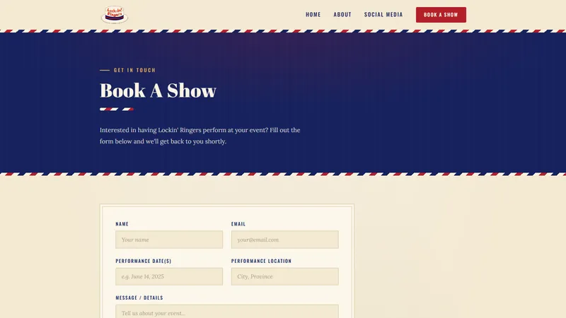 Book a Show booking request form
