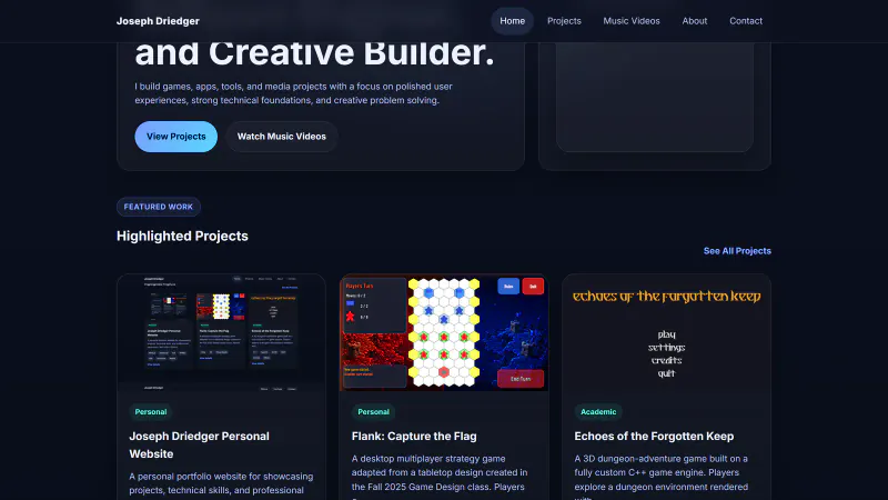Joseph Driedger Personal Website